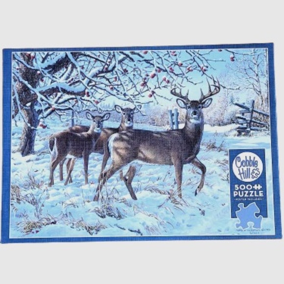COBBLE HILL Winter Deer 'Deers in an orchard during winter' Puzzel 500 Pcs - Picture 4 of 9